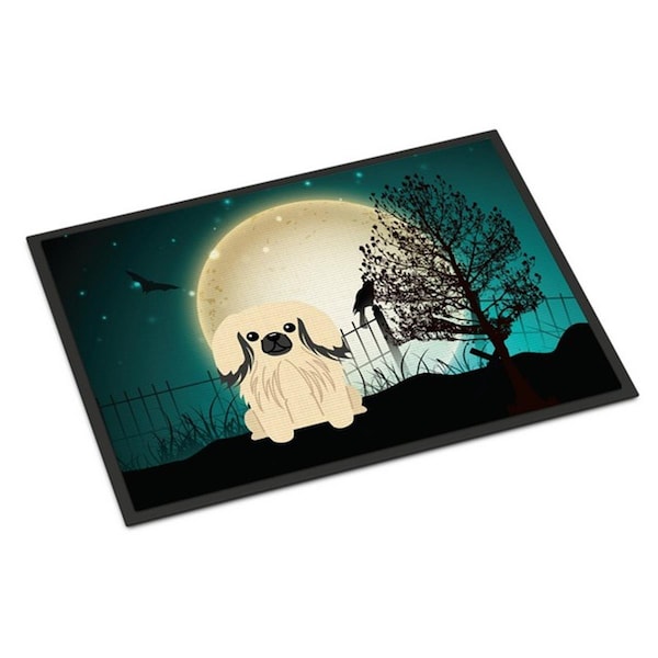 Carolines Treasures Halloween Scary Pekingnese Cream Indoor or Outdoor Mat, 24 x 0.25 x 36 in. BB2296JMAT - main
